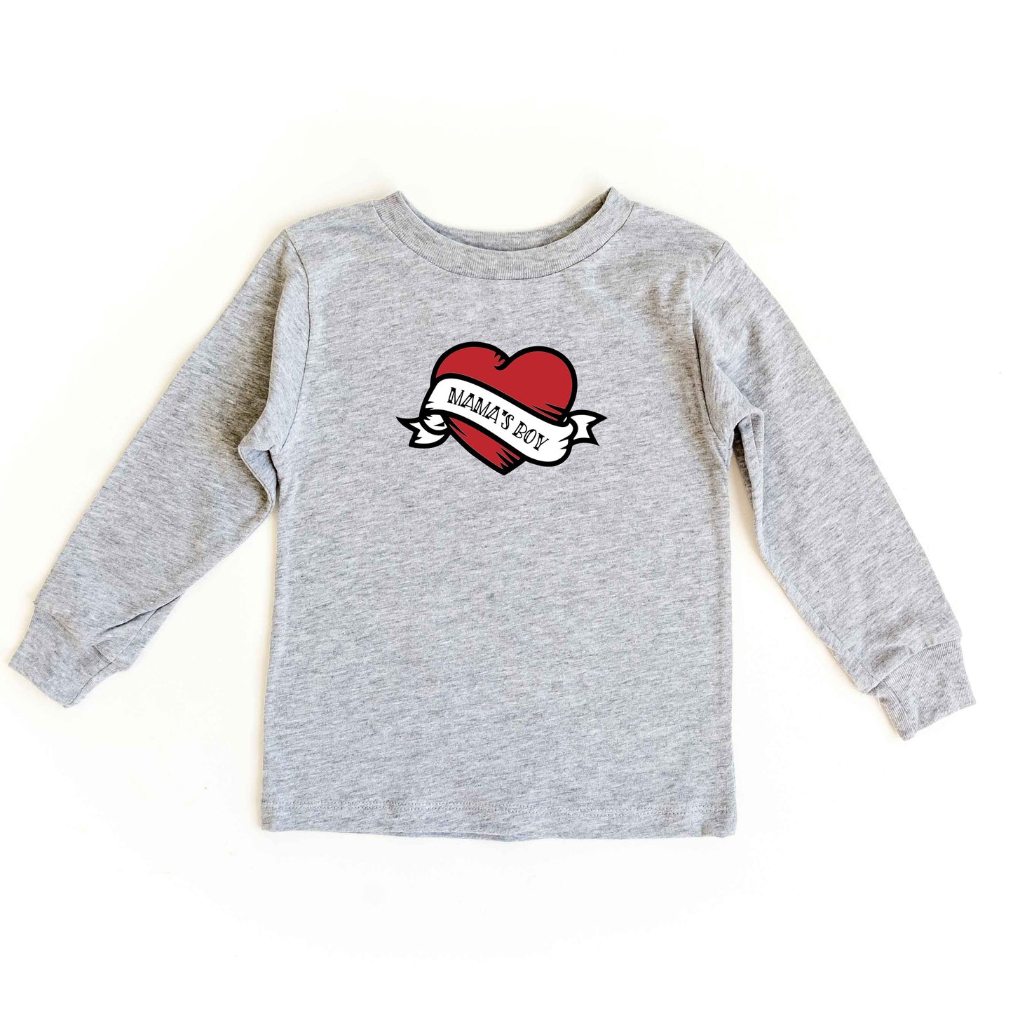 Mama's Boy Heart | Toddler Long Sleeve Tee by The Juniper Shop