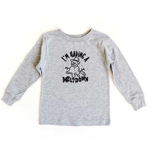 Having A Meltdown Snowman | Toddler Long Sleeve Tee by The Juniper Shop