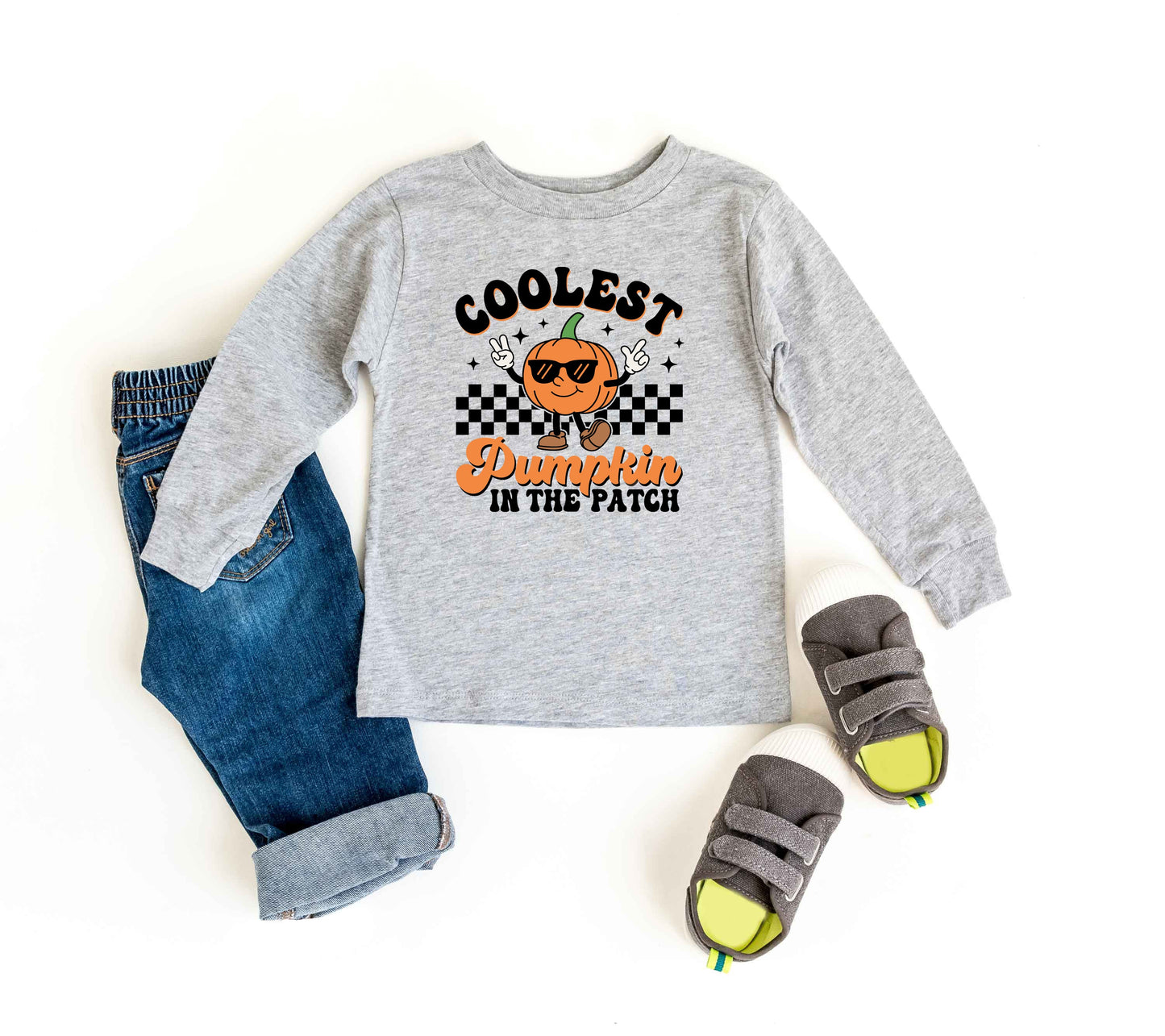 Coolest Pumpkin In The Patch | Toddler Graphic Long Sleeve Tee by The Juniper Shop