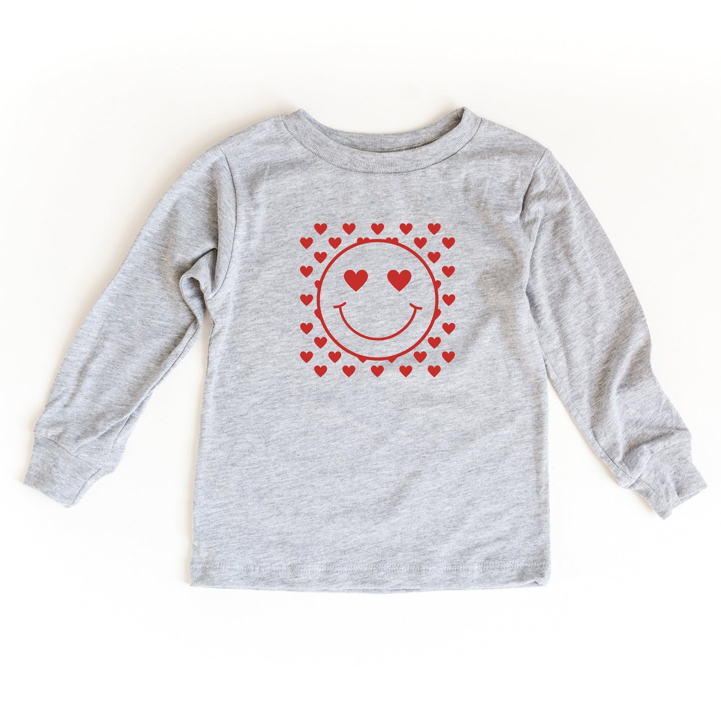 Smiley Face Hearts | Toddler Long Sleeve Tee by The Juniper Shop