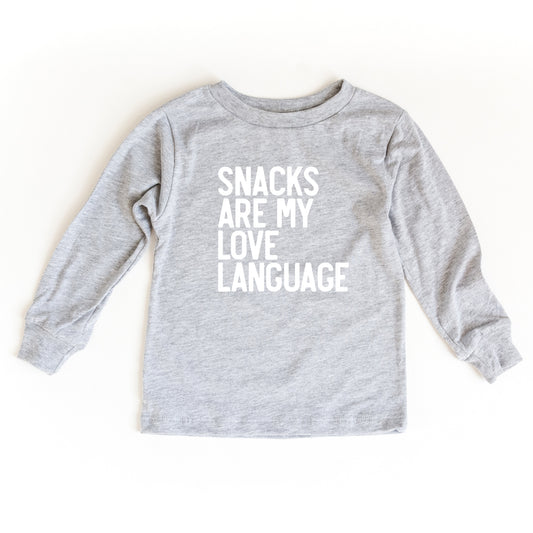 Snacks Are My Love Language | Youth Long Sleeve Tee by The Juniper Shop