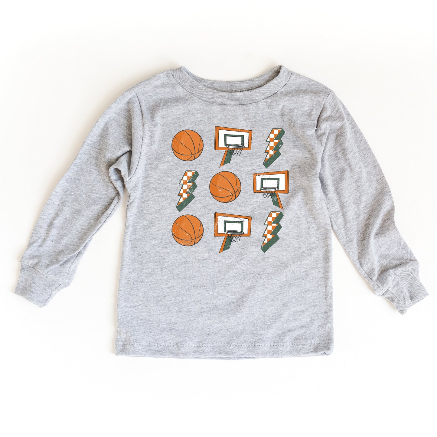 Basketball Collage | Youth Long Sleeve Tee by The Juniper Shop