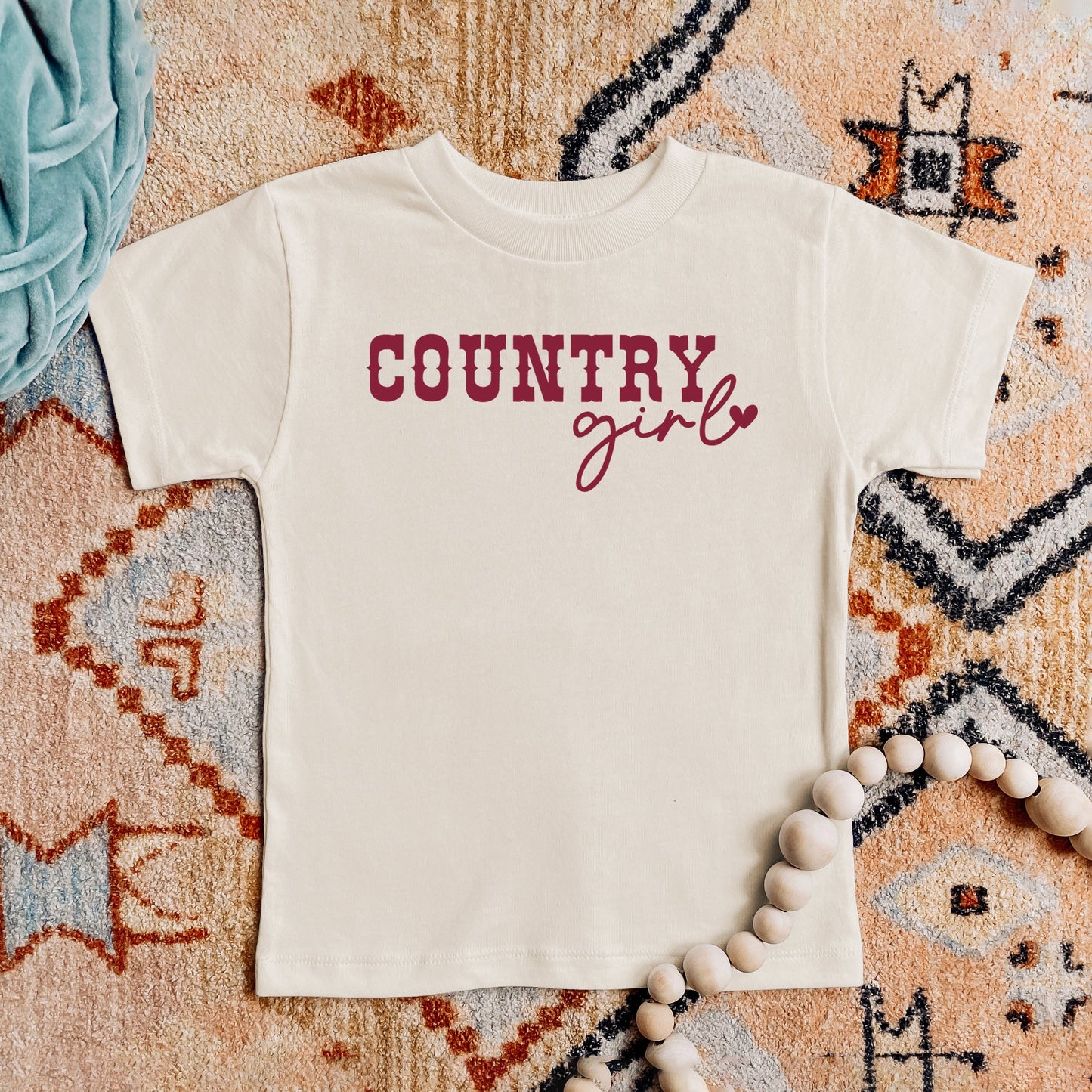 Country Girl Heart | Toddler Short Sleeve Crew Neck by The Juniper Shop