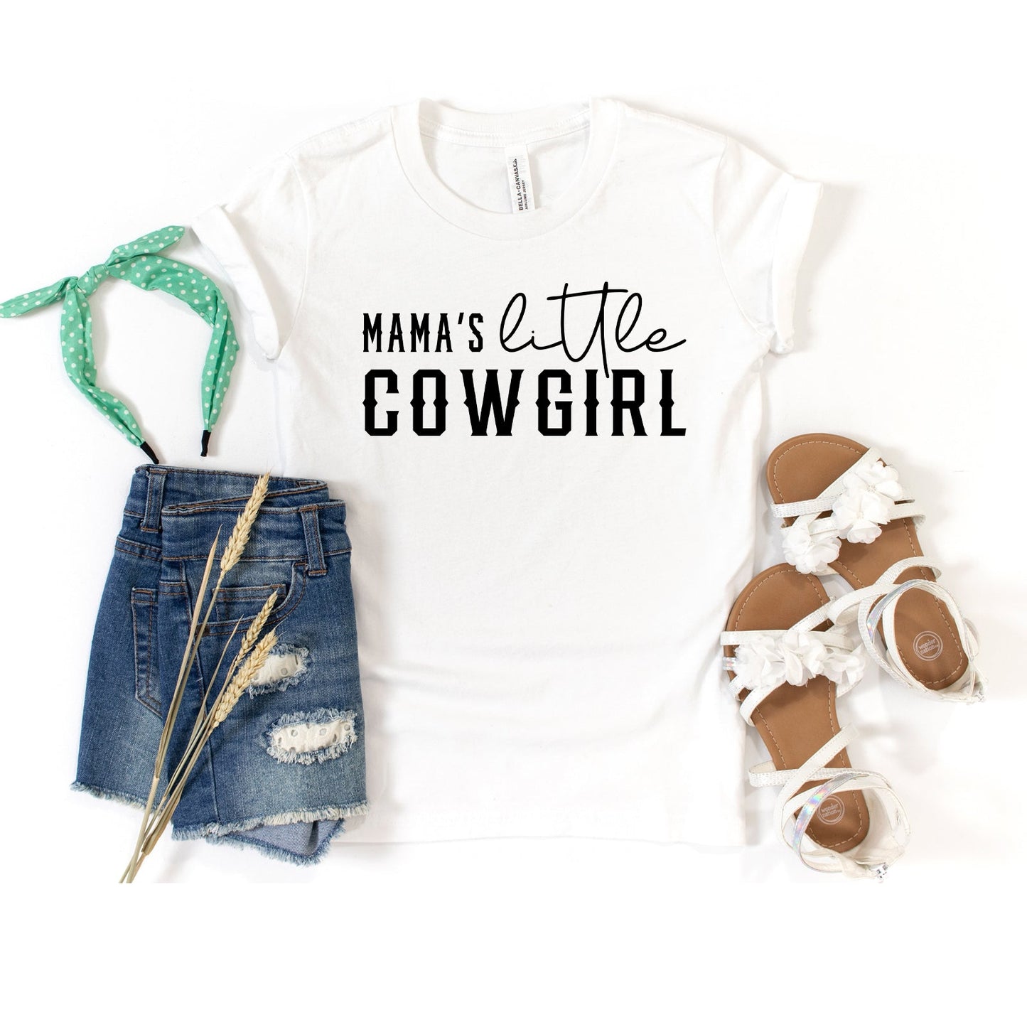 Mama's Little Cowgirl | Youth Short Sleeve Crew Neck by The Juniper Shop