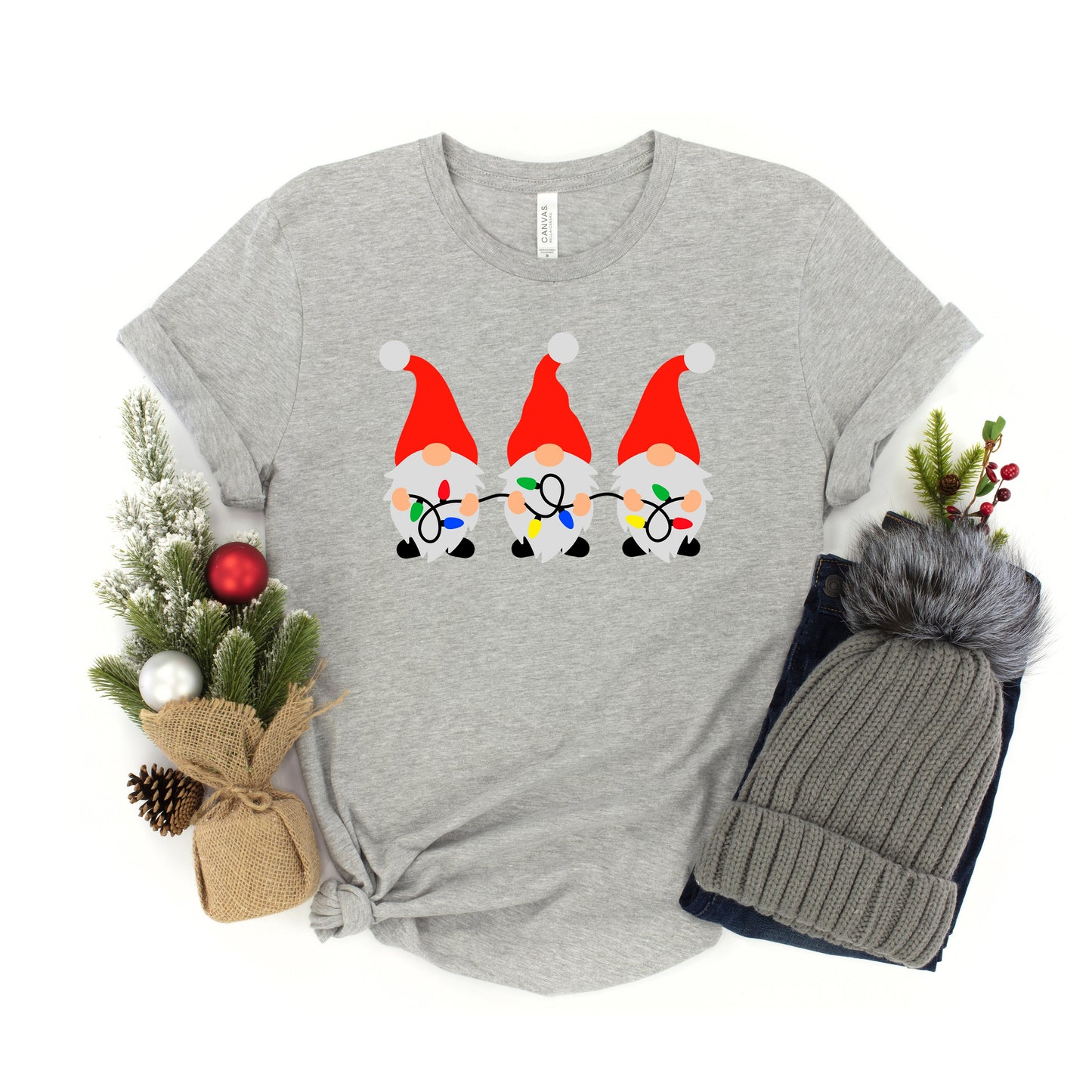 Gnome Lights | Youth Short Sleeve Crew Neck by The Juniper Shop