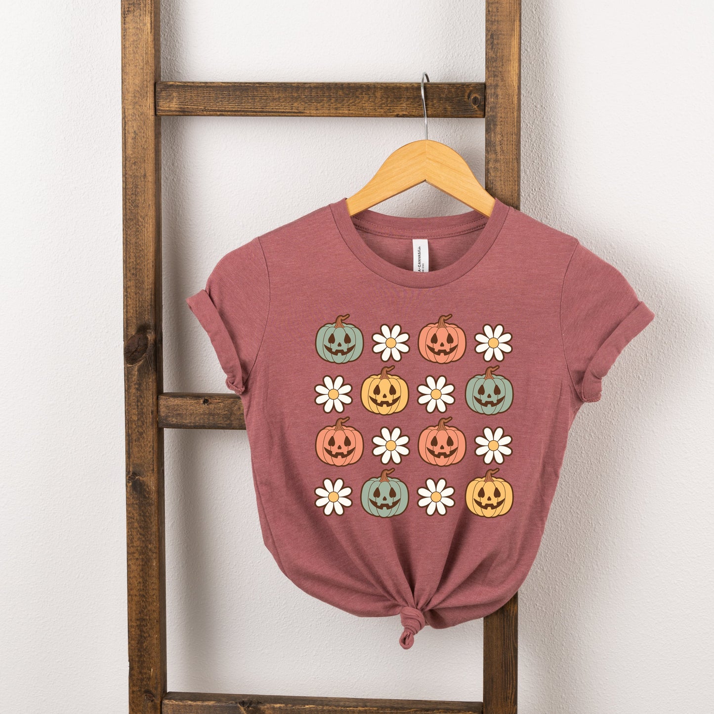 Pumpkin Daisies | Youth Graphic Short Sleeve Tee by The Juniper Shop