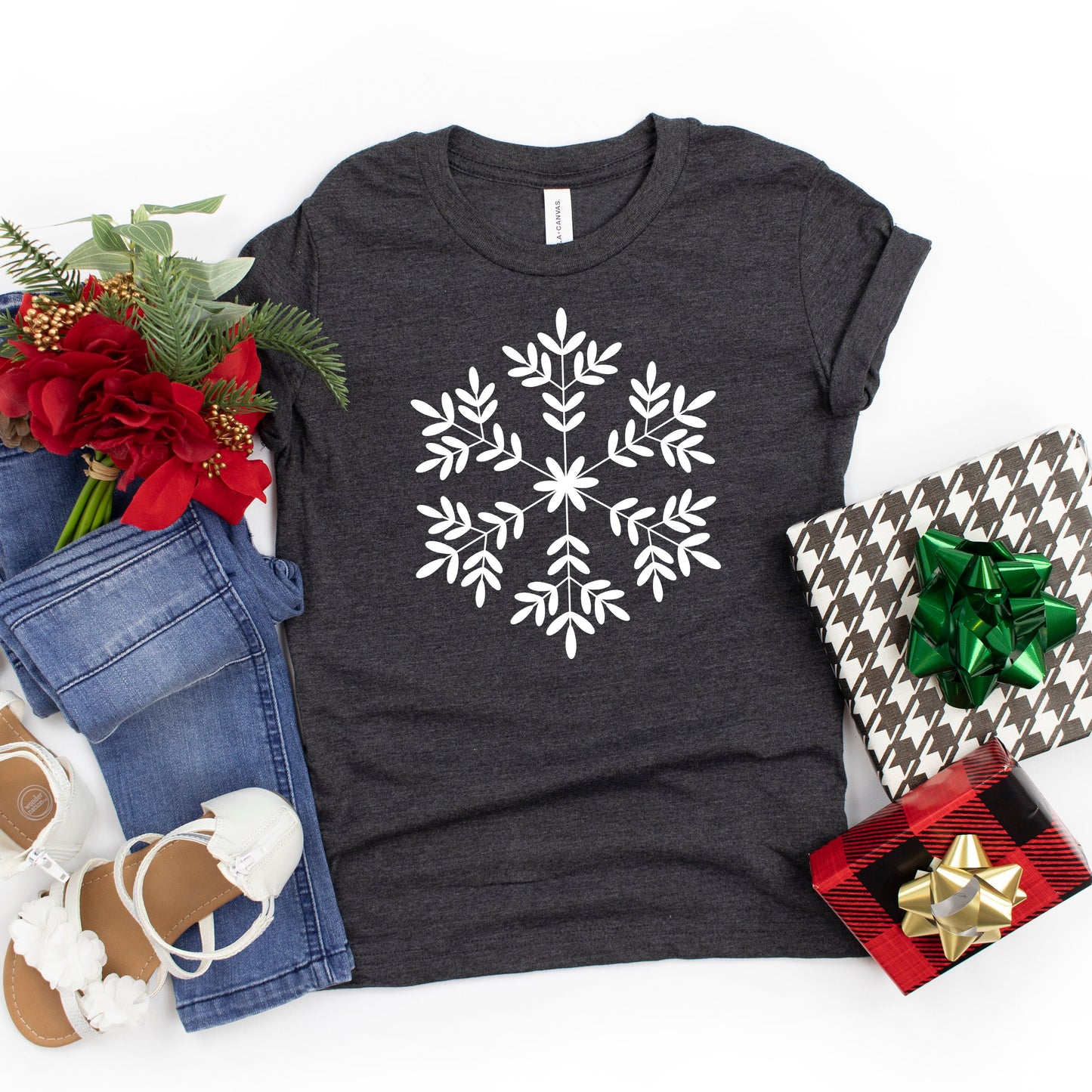 Giant Snowflake | Toddler Graphic Short Sleeve Tee by The Juniper Shop