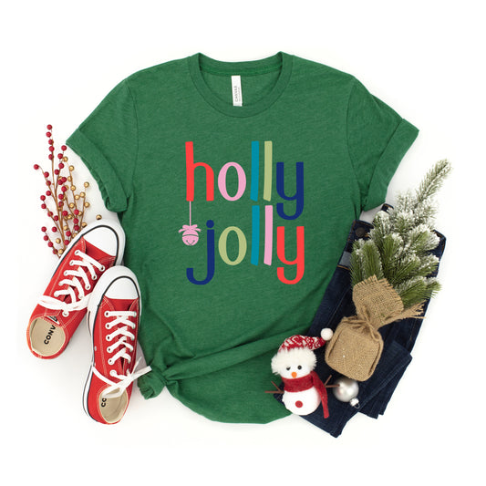 Holly Jolly | Youth Graphic Short Sleeve Tee by The Juniper Shop