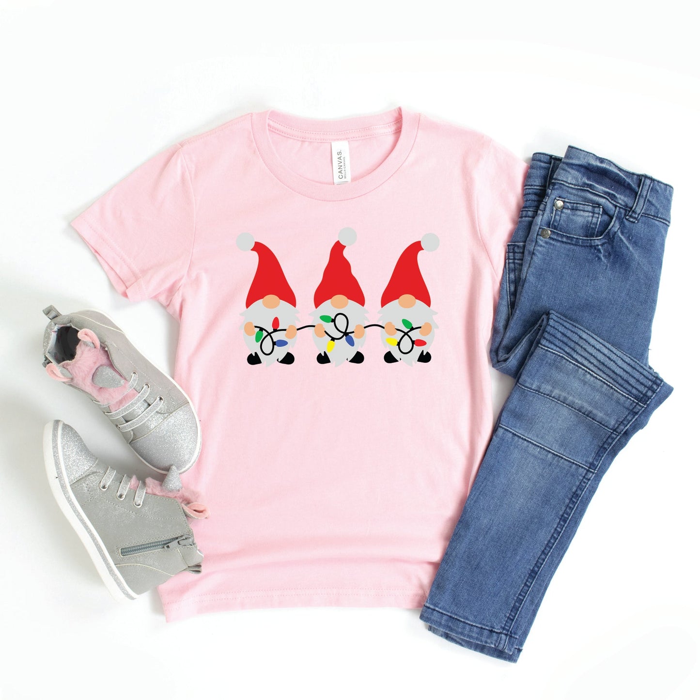 Gnome Lights | Toddler Short Sleeve Crew Neck by The Juniper Shop