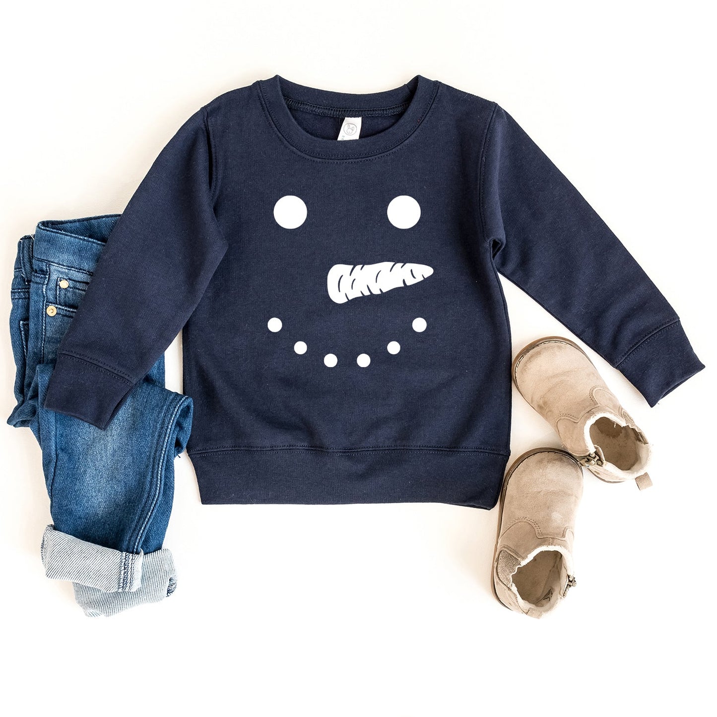 Snowman Face | Toddler Graphic Sweatshirt by The Juniper Shop