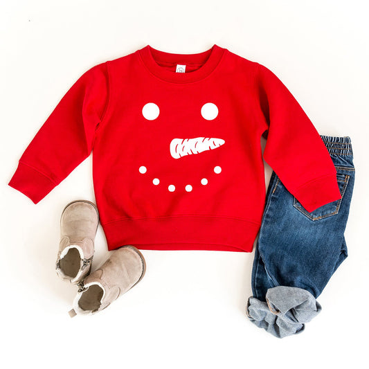 Snowman Face | Toddler Graphic Sweatshirt by The Juniper Shop