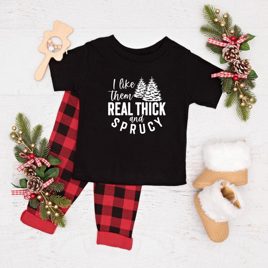 Real Thick And Sprucy | Toddler Short Sleeve Crew Neck by The Juniper Shop