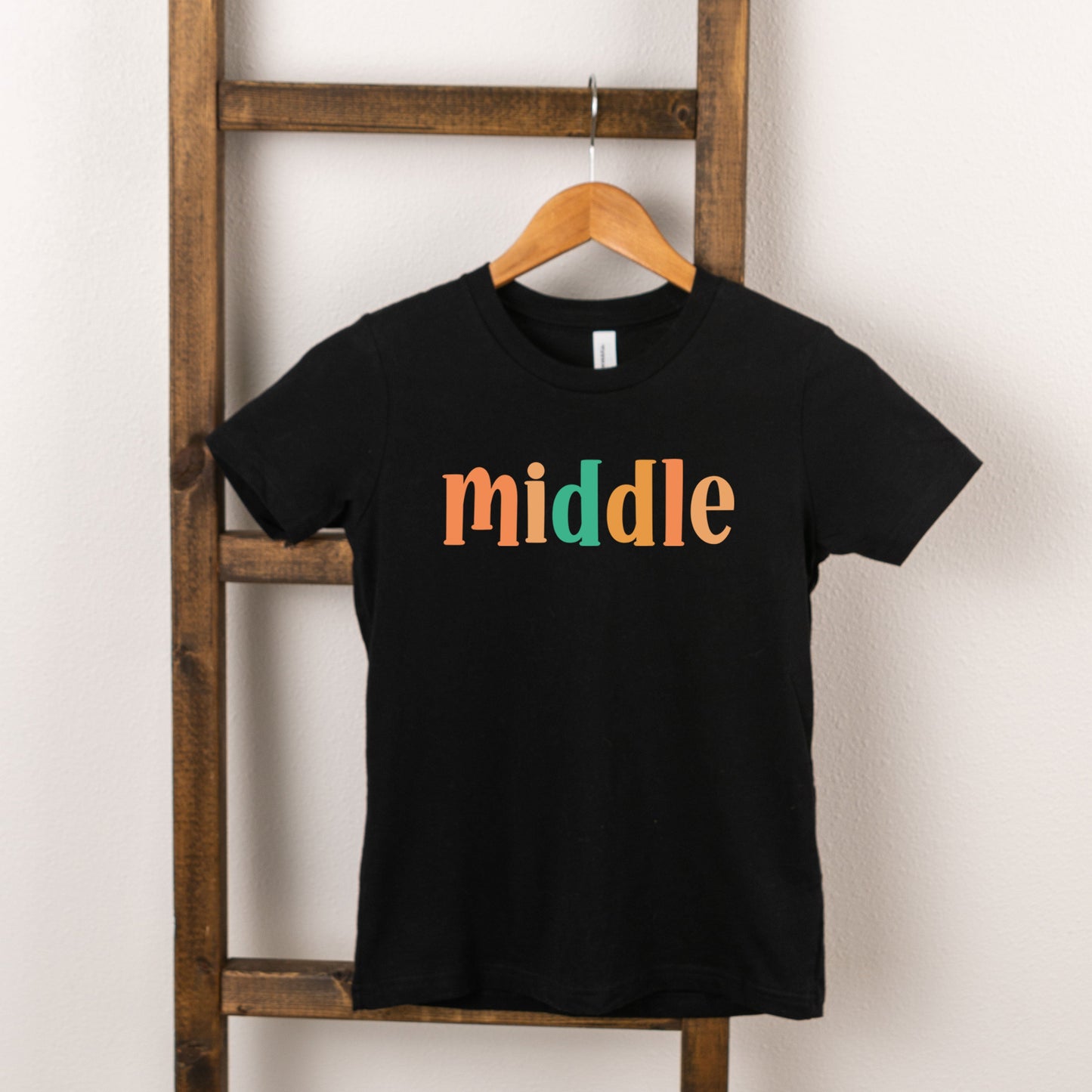 Middle Colorful | Toddler Graphic Short Sleeve Tee by The Juniper Shop