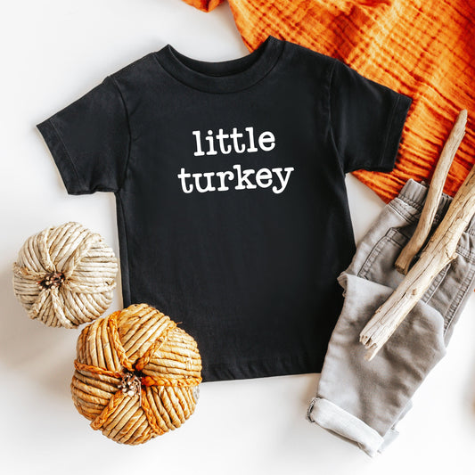 Little Turkey Typewriter | Toddler Short Sleeve Crew Neck by The Juniper Shop