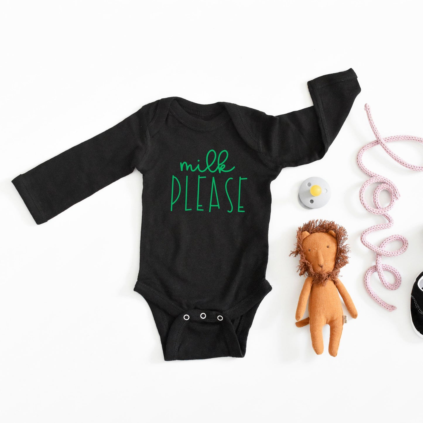 Milk Please | Baby Long Sleeve Onesie by The Juniper Shop