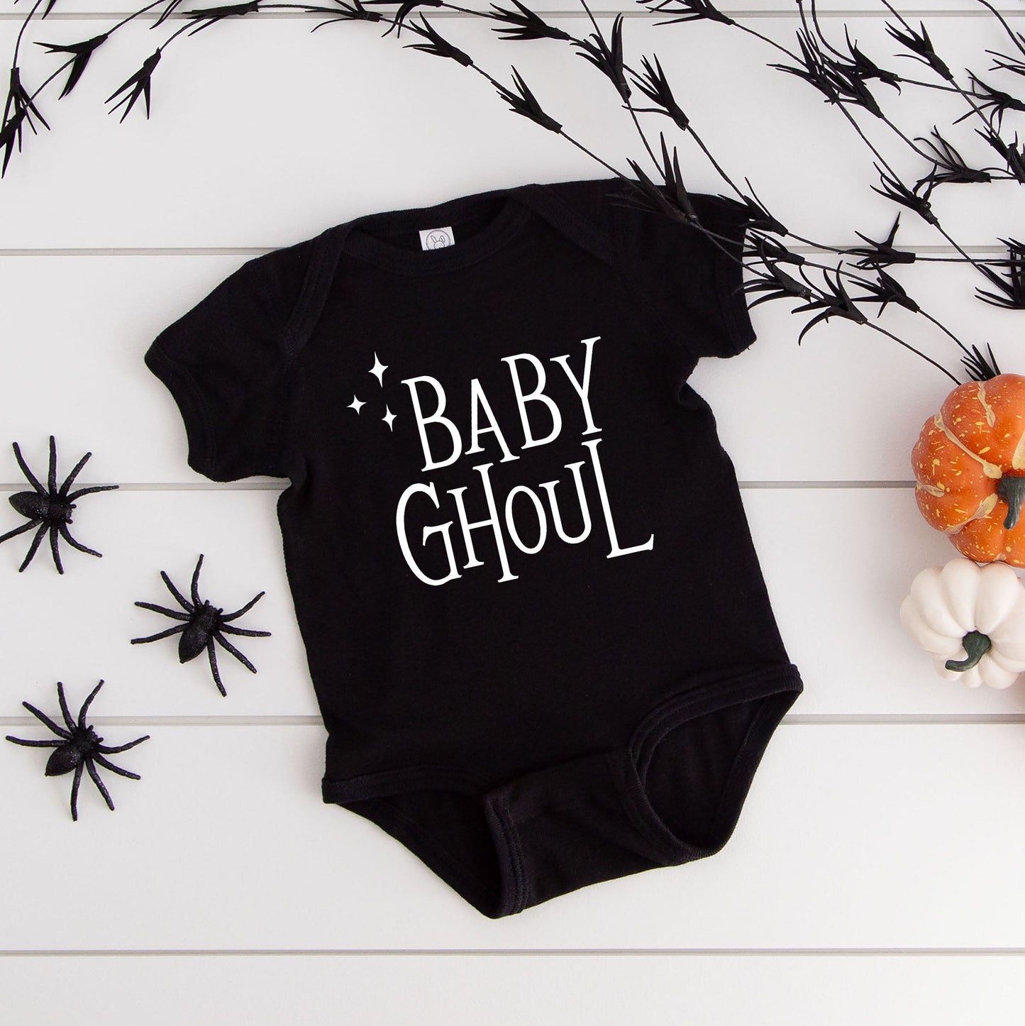 Baby Ghoul | Baby Graphic Short Sleeve Onesie by The Juniper Shop