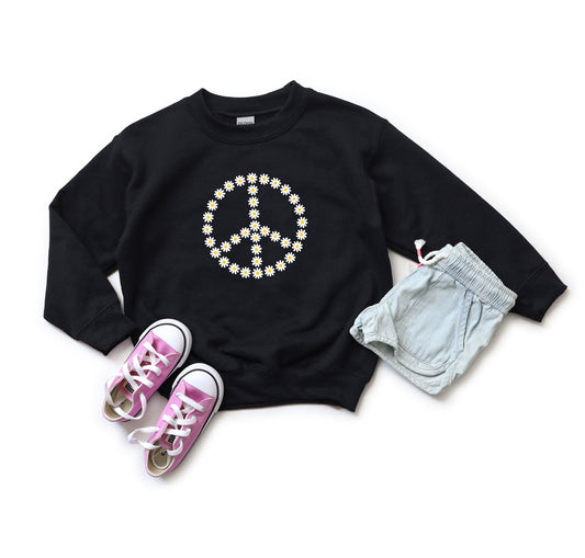 Daisy Peace Sign | Youth Sweatshirt by The Juniper Shop