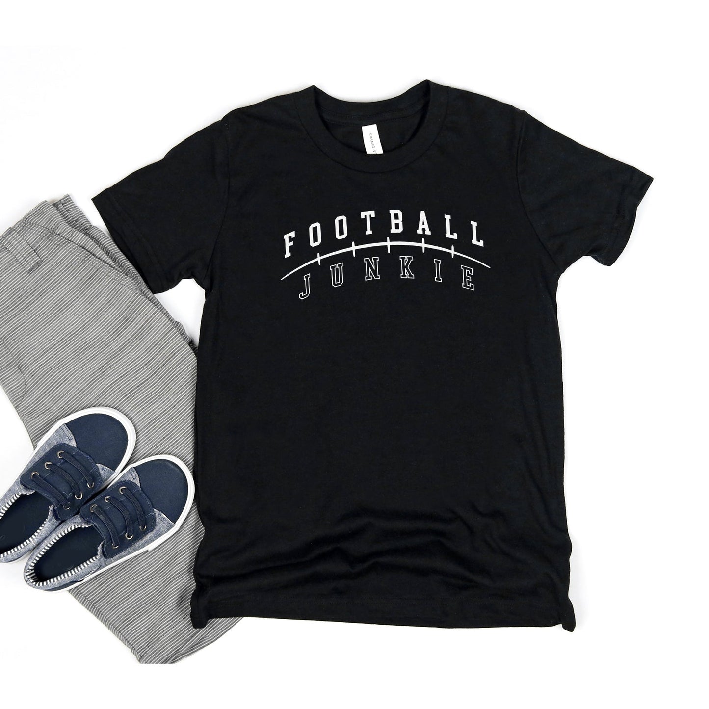 Football Junkie | Toddler Short Sleeve Crew Neck by The Juniper Shop