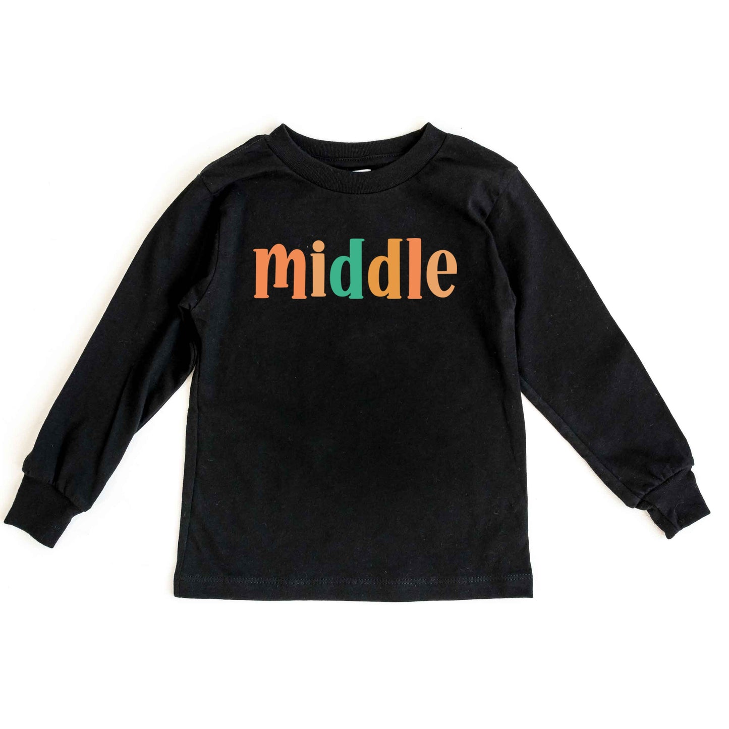 Middle Colorful | Youth Graphic Long Sleeve Tee by The Juniper Shop