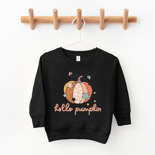 Hello Pumpkin Colorful Stars | Toddler Sweatshirt by The Juniper Shop