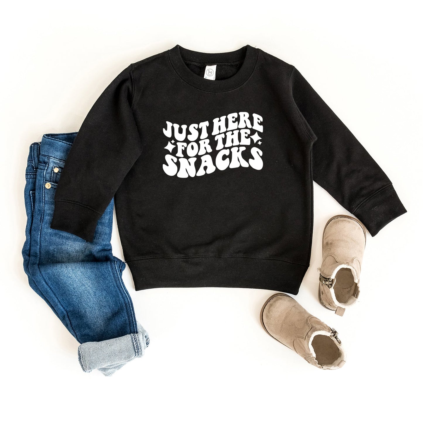 Here For The Snacks Stars | Toddler Sweatshirt by The Juniper Shop