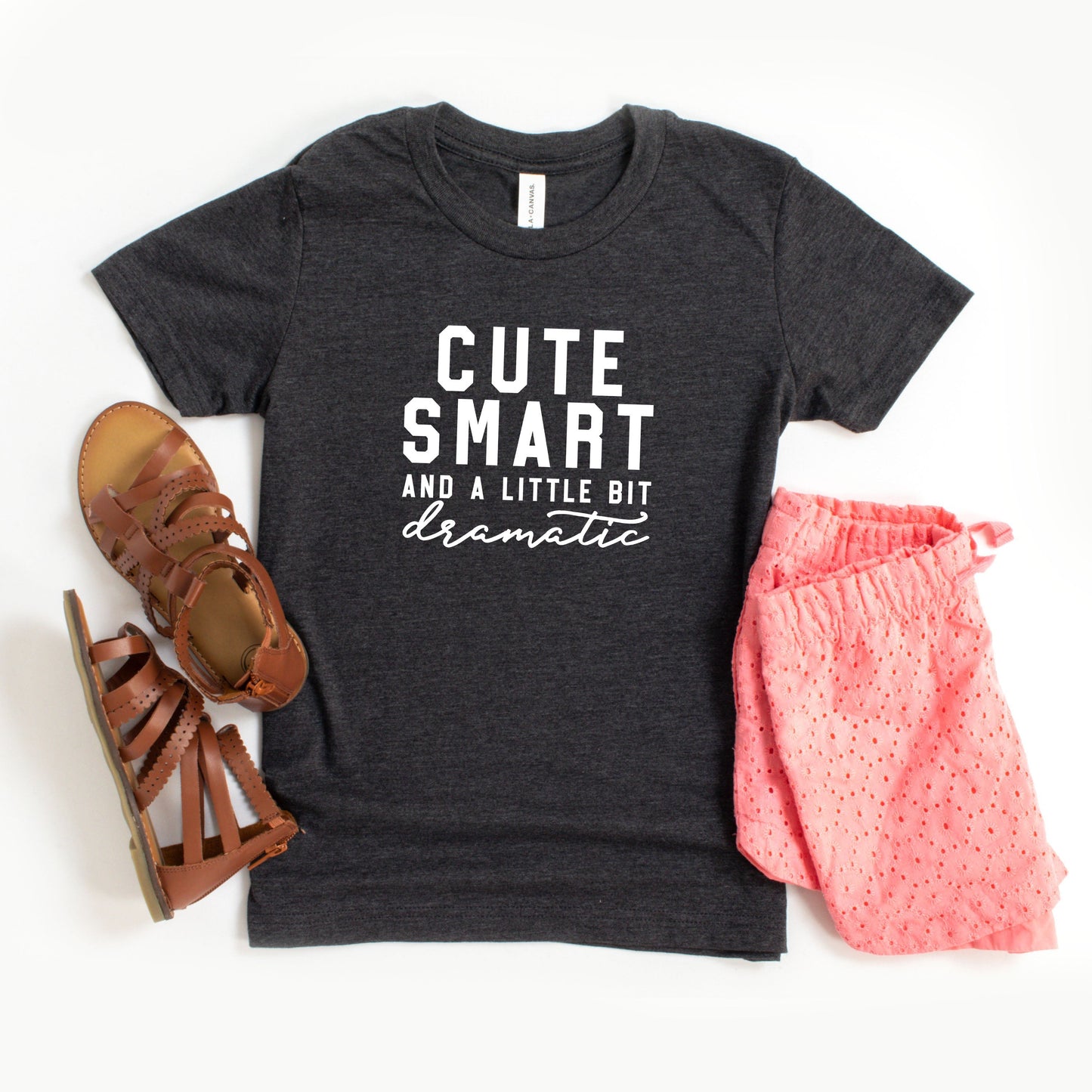 Cute Smart Dramatic | Youth Short Sleeve Crew Neck by The Juniper Shop