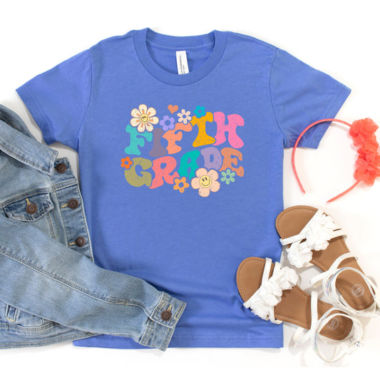 Fifth Grade Flowers | Youth Graphic Short Sleeve Tee by The Juniper Shop