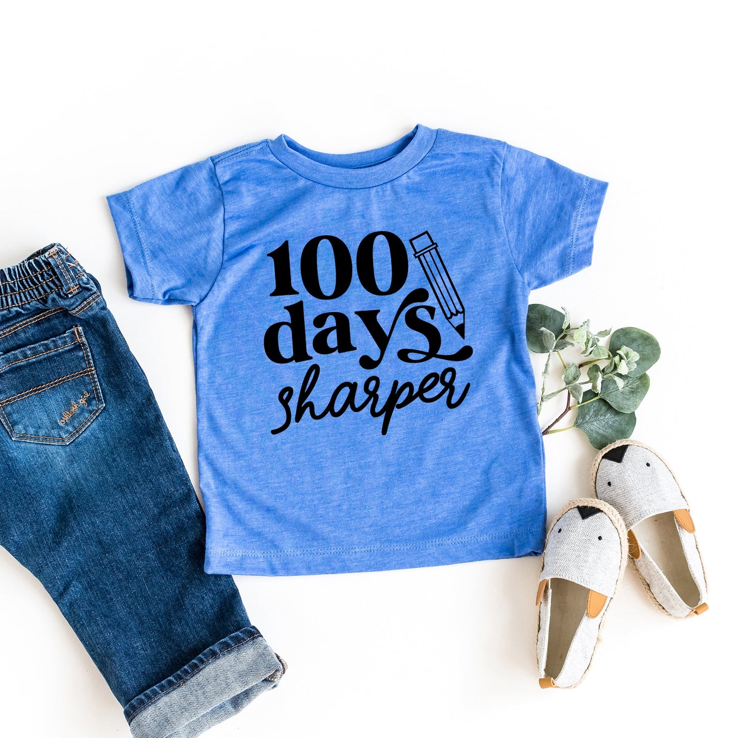 100 Days Sharper | Toddler Graphic Short Sleeve Tee by The Juniper Shop