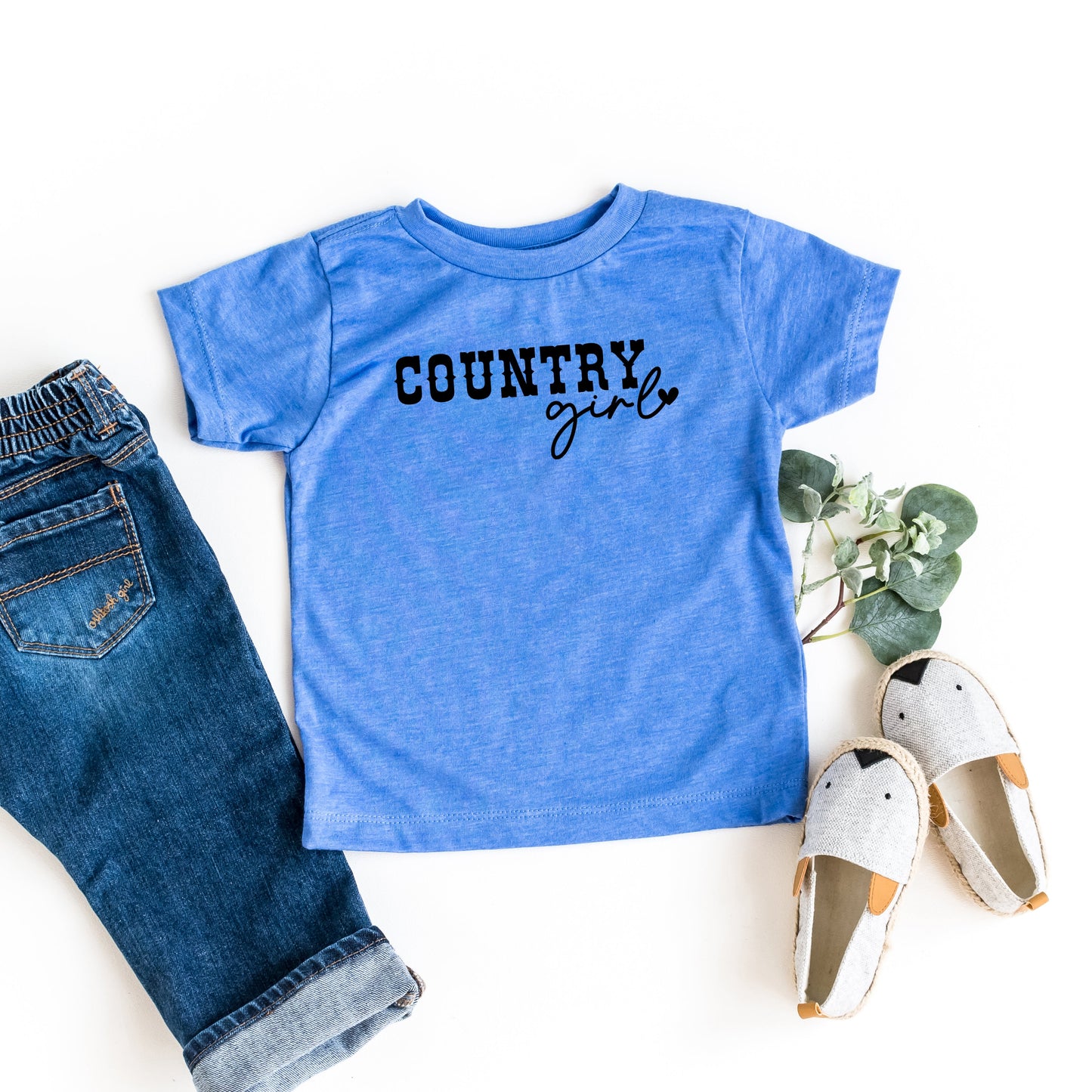 Country Girl Heart | Toddler Short Sleeve Crew Neck by The Juniper Shop