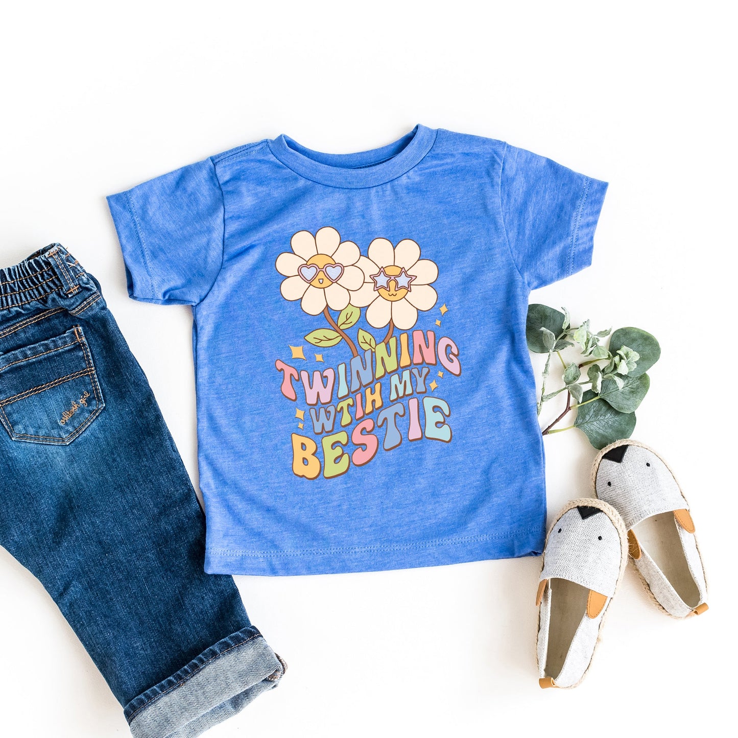 Twinning With Bestie | Toddler Graphic Short Sleeve Tee by The Juniper Shop