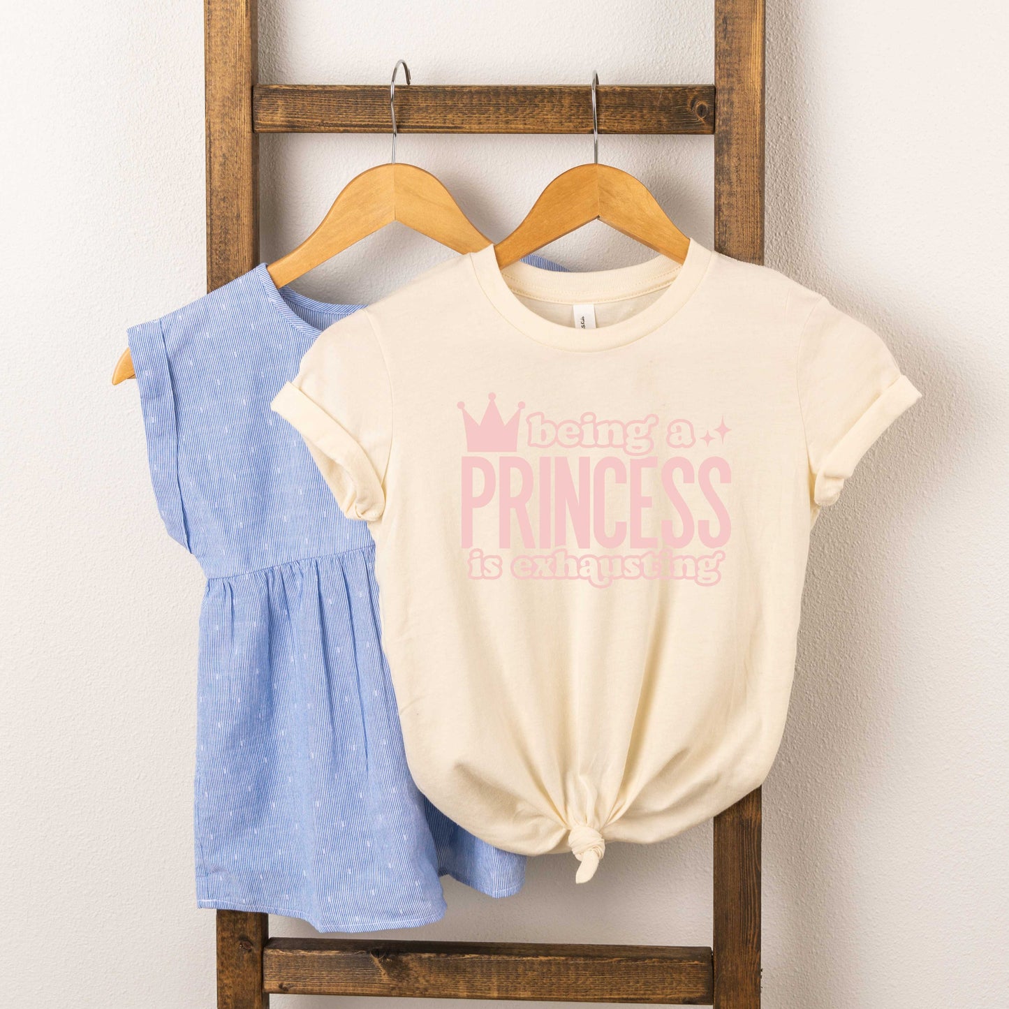 Being A Princess Is Exhausting | Toddler Short Sleeve Crew Neck by The Juniper Shop