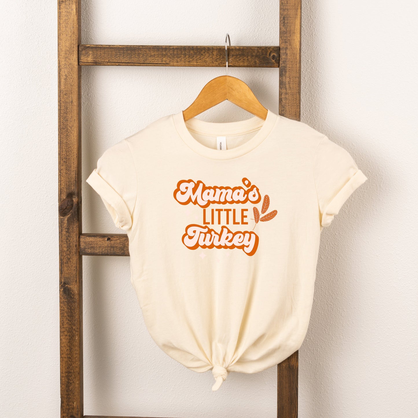 Mama's Little Turkey Colorful | Toddler Short Sleeve Crew Neck by The Juniper Shop