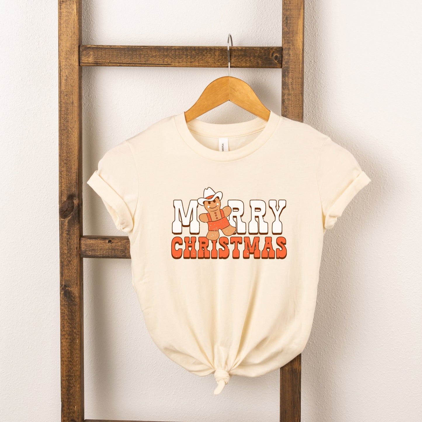 Merry Christmas Gingerbread | Toddler Short Sleeve Crew Neck by The Juniper Shop