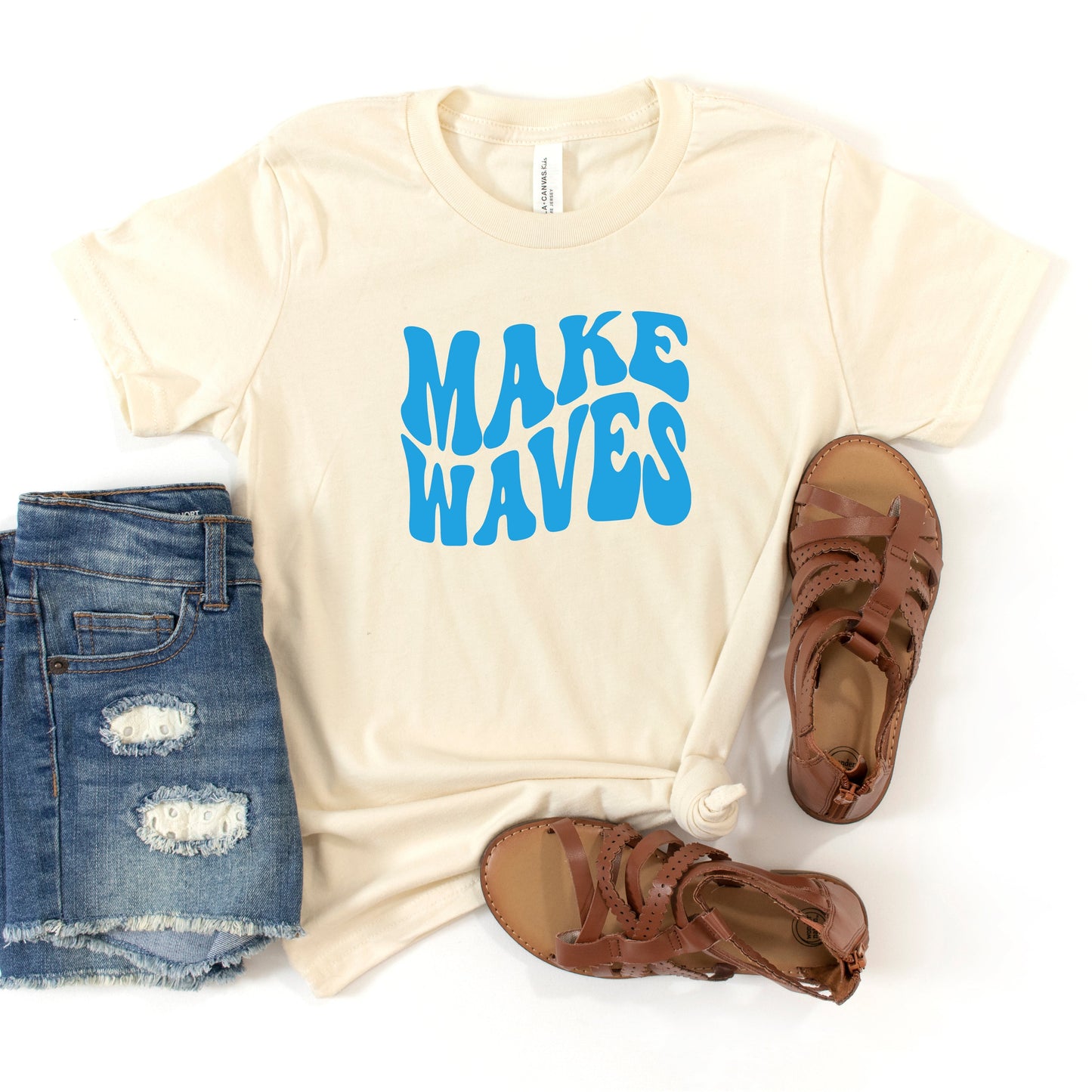 Make Waves | Youth Short Sleeve Crew Neck by The Juniper Shop