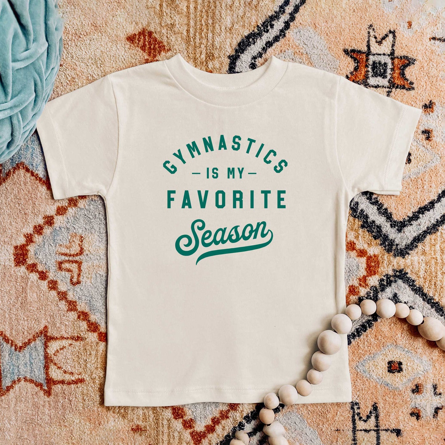 Gymnastics Is My Favorite Season | Toddler Short Sleeve Crew Neck by The Juniper Shop