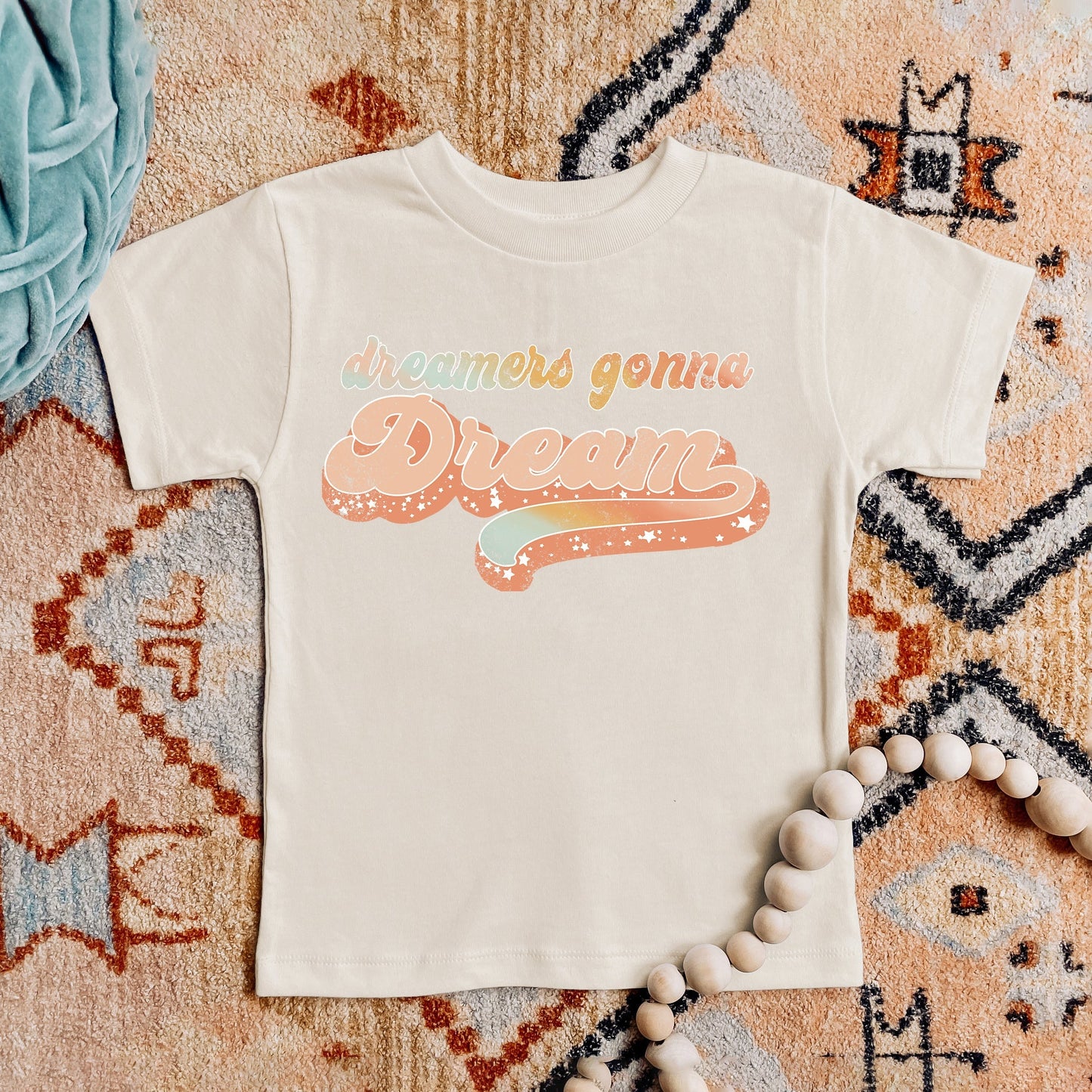 Retro Dreamers Gonna Dream | Toddler Short Sleeve Crew Neck by The Juniper Shop