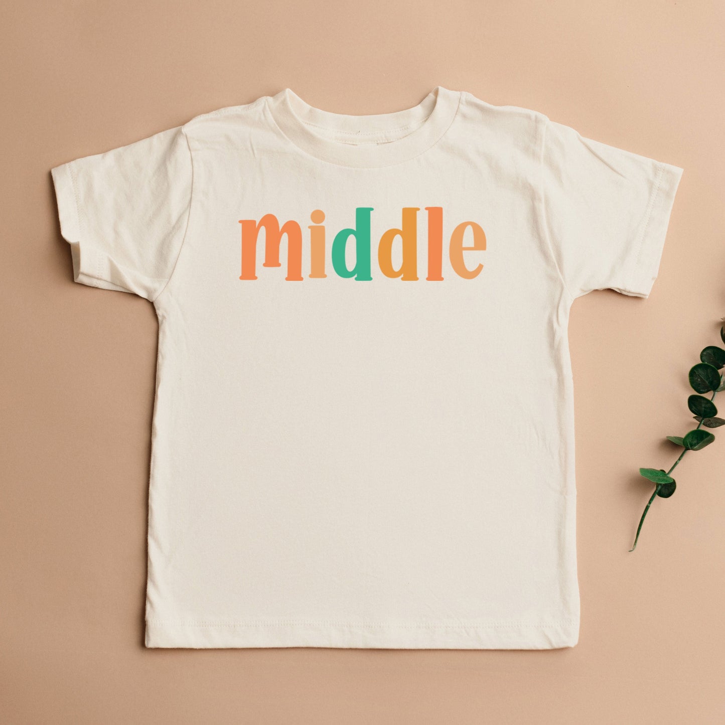 Middle Colorful | Toddler Graphic Short Sleeve Tee by The Juniper Shop