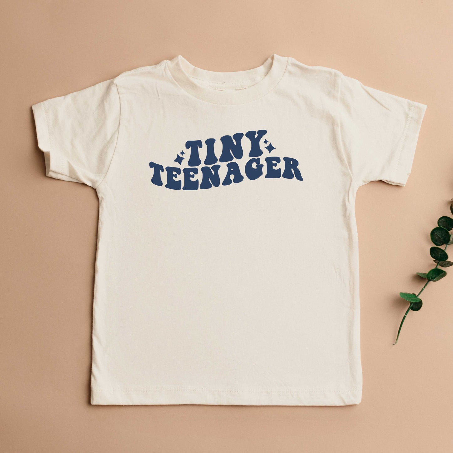 Tiny Teenager Wavy | Toddler Short Sleeve Crew Neck by The Juniper Shop