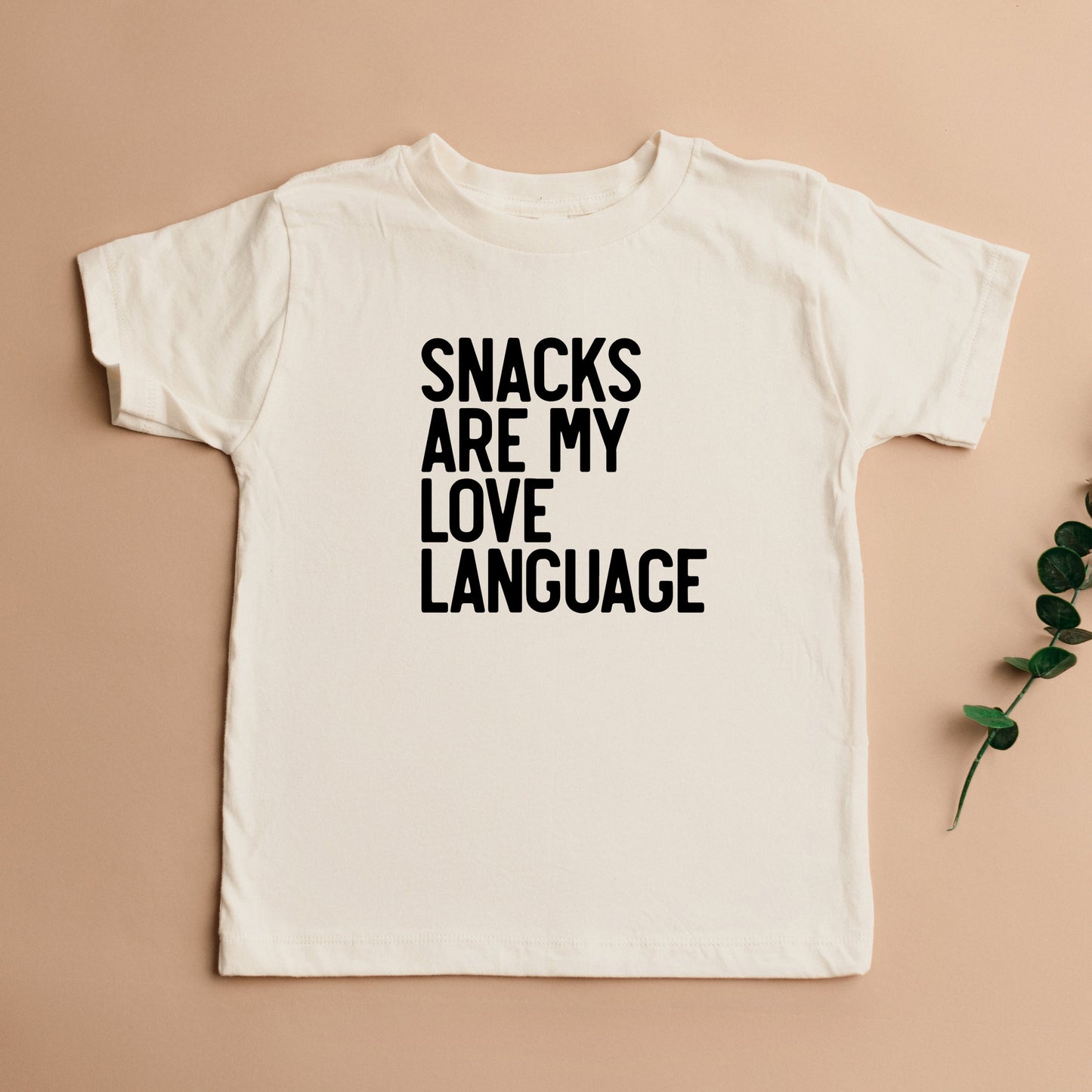 Snacks Are My Love Language | Toddler Short Sleeve Crew Neck by The Juniper Shop