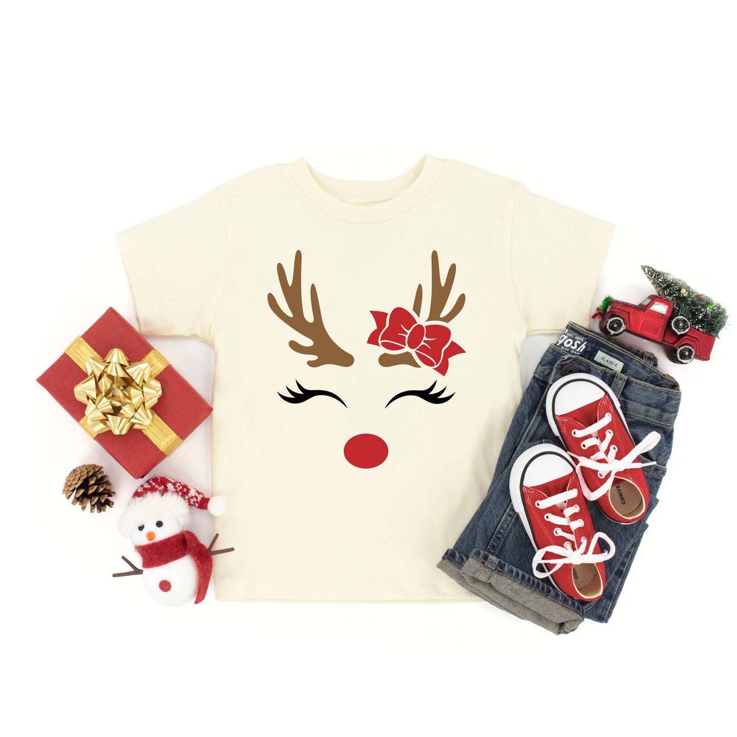 Reindeer Girl | Youth Graphic Short Sleeve Tee by The Juniper Shop