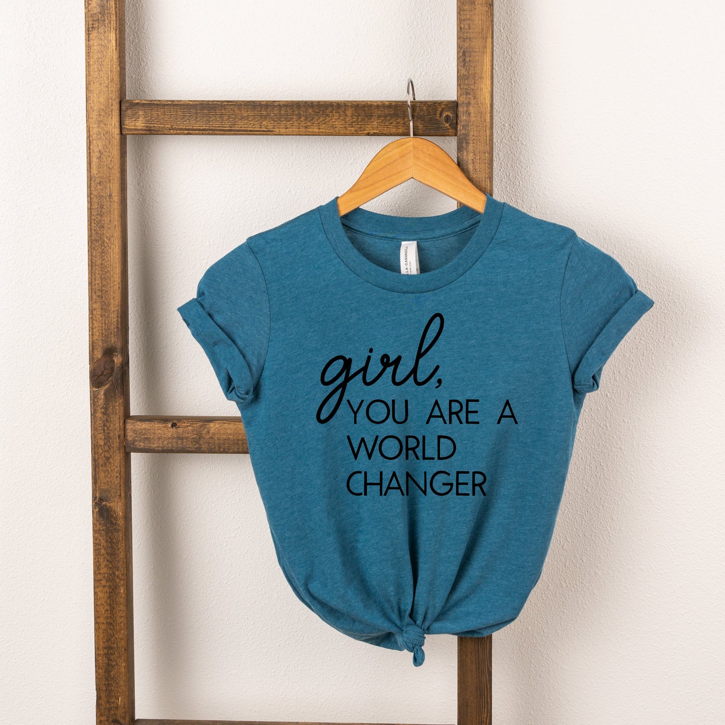 Girl World Changer | Toddler Short Sleeve Crew Neck by The Juniper Shop