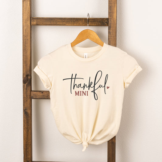 Thankful Mini Heart | Toddler Short Sleeve Crew Neck by The Juniper Shop