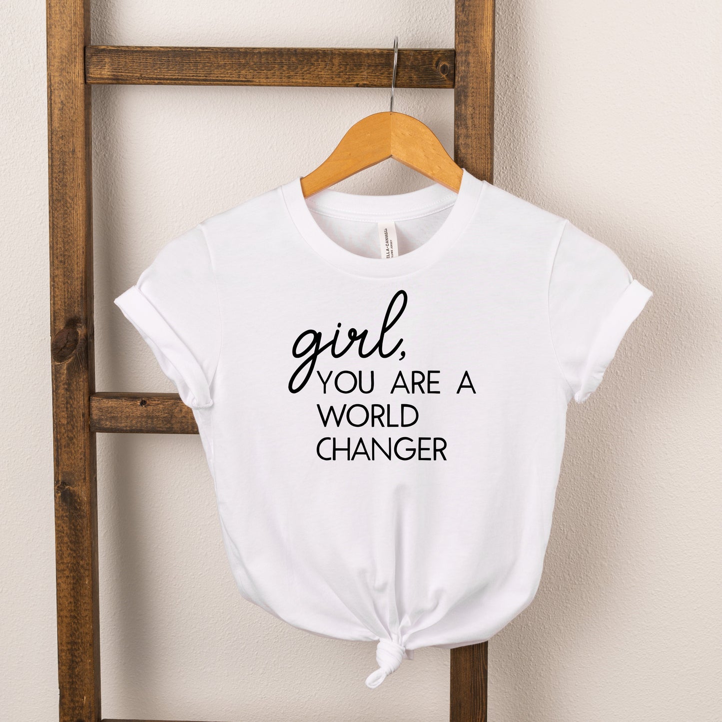 Girl World Changer | Toddler Short Sleeve Crew Neck by The Juniper Shop