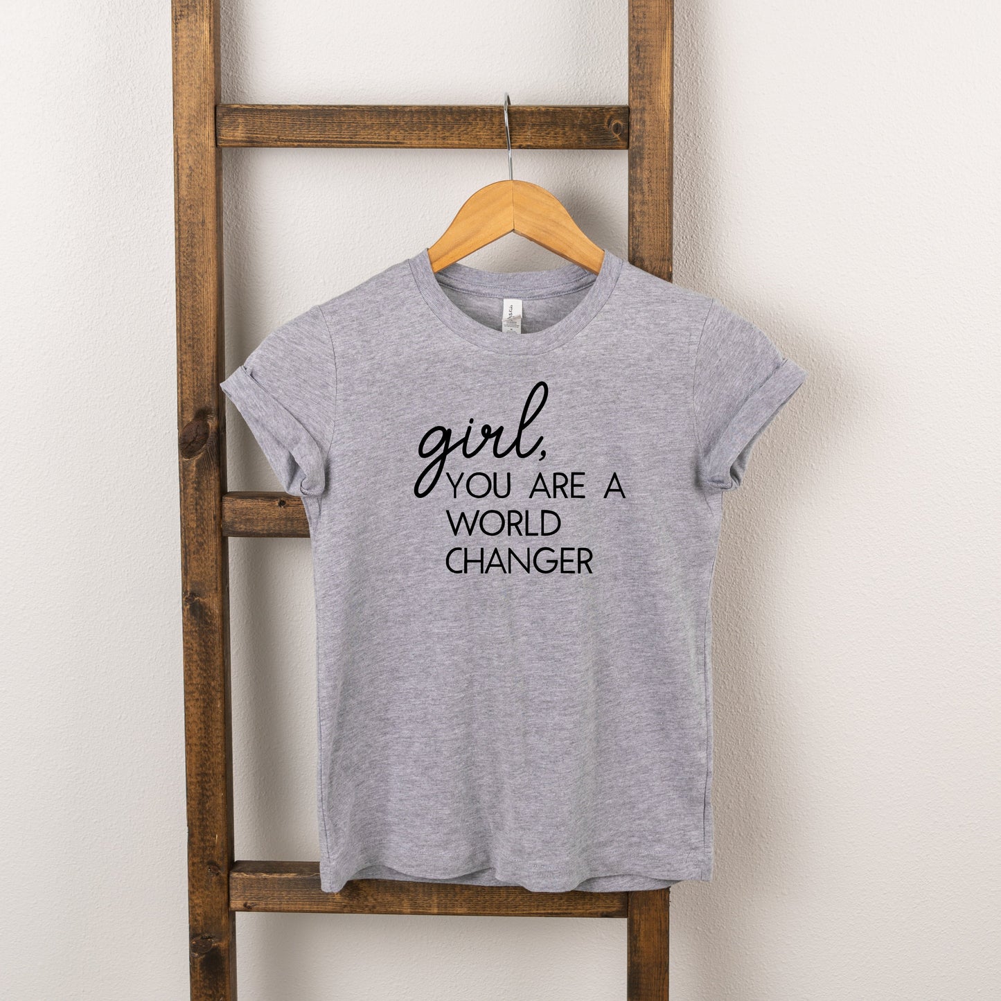 Girl World Changer | Toddler Short Sleeve Crew Neck by The Juniper Shop