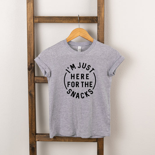 Here For The Snacks Circle | Toddler Short Sleeve Crew Neck by The Juniper Shop