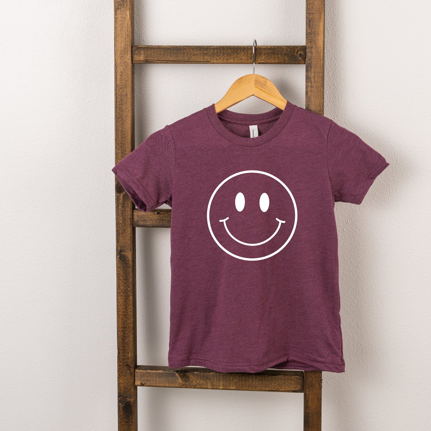 Smiley Face Outline | Toddler Short Sleeve Crew Neck by The Juniper Shop