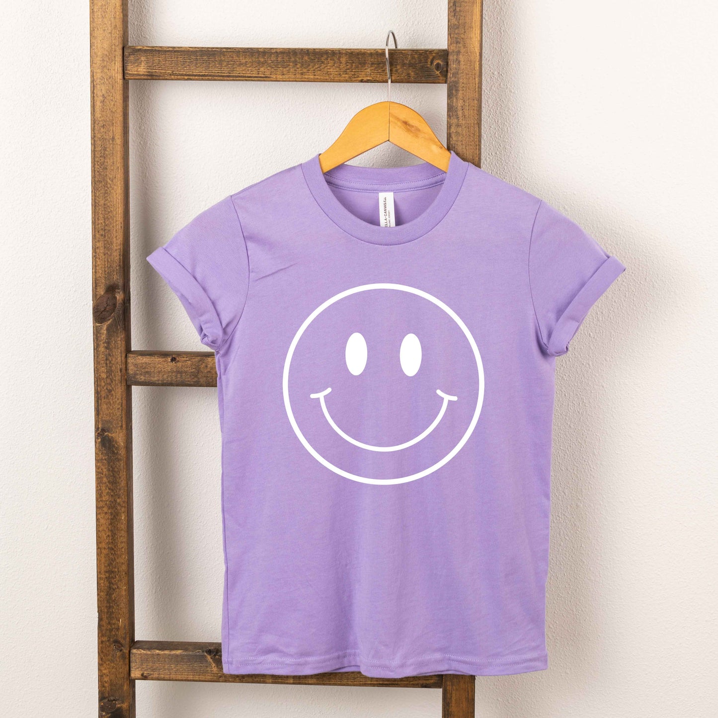 Smiley Face Outline | Youth Short Sleeve Crew Neck by The Juniper Shop