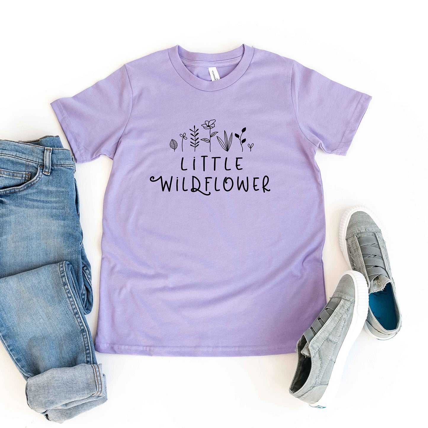 Little Wildflower Flowers | Youth Short Sleeve Crew Neck by The Juniper Shop