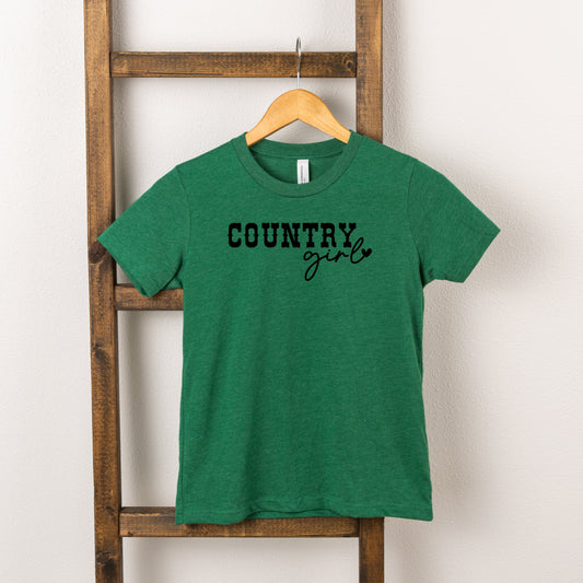 Country Girl Heart | Youth Short Sleeve Crew Neck by The Juniper Shop