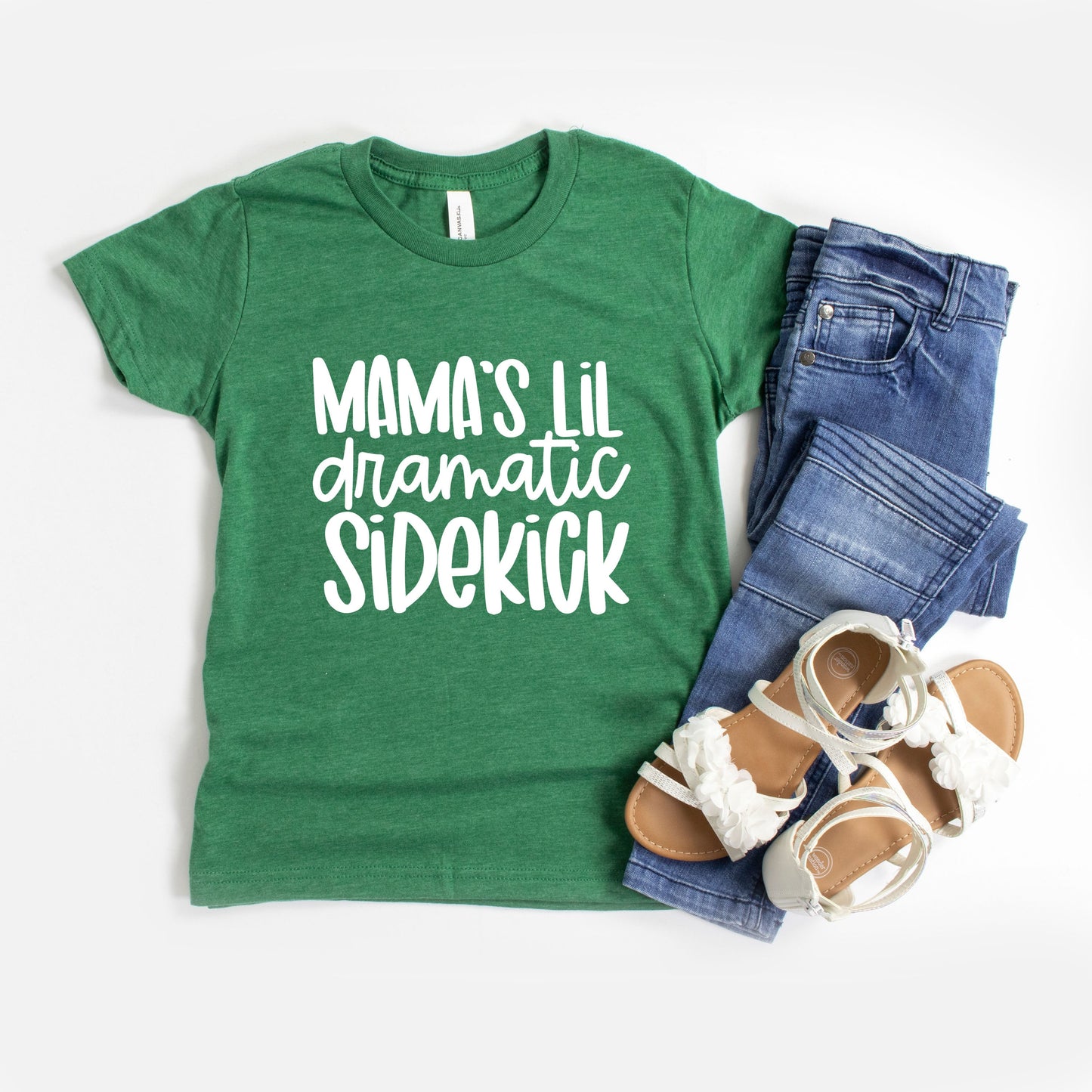 Mama's Lil Dramatic Sidekick | Youth Short Sleeve Crew Neck by The Juniper Shop